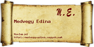 Medvegy Edina névjegykártya