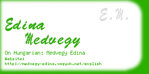 edina medvegy business card